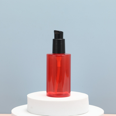 Botol lotion PMMA yang dilapisi UV Collar yang dapat disesuaikan Putih dengan tutup yang jelas