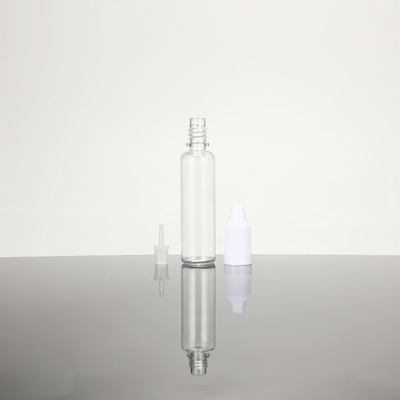 botol dropper cair PET transparan dengan Childproof Screw Cap