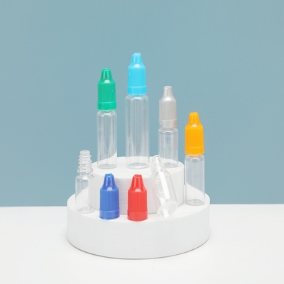 Custom Cetak PET E Botol Cairan Bentuk Bulat dengan Childproof Screw Cap