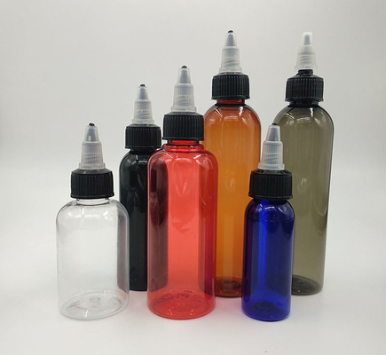 Botol kemasan cair 15ml-100ml dengan sekrup di atas dalam berbagai kapasitas dan gaya
