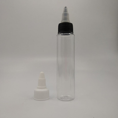 Disesuaikan Plastik Jelas Screw Top Botol Untuk Cairan Berbagai Ukuran Dengan Panel Label Khusus