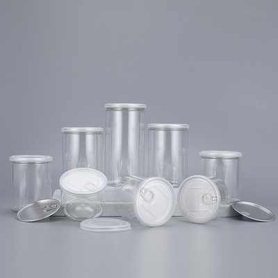 Kontainer Botol Plastik Transparan yang Dapat Disesuaikan dengan Tutup Aluminium Berbagai Ukuran 2oz-8oz untuk Produk Kecantikan.