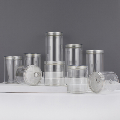 Kontainer toples cetak khusus dengan tutup aluminium yang disegel dengan foil sensitif tekanan
