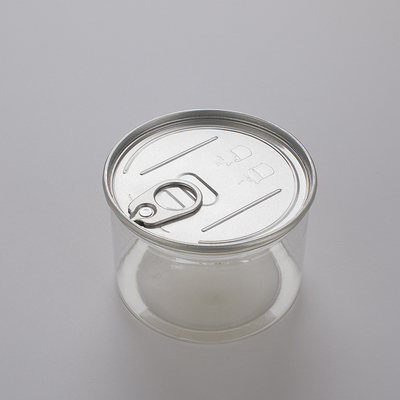 Kontainer toples plastik logo yang dapat disesuaikan dengan penyegelan foil aluminium dalam berbagai kapasitas