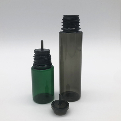 Logo yang disesuaikan Botol Cairan E yang transparan bulat dengan leher dan cetak layar yang aman untuk anak-anak