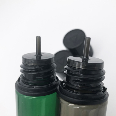 Logo yang disesuaikan Botol Cairan E yang transparan bulat dengan leher dan cetak layar yang aman untuk anak-anak
