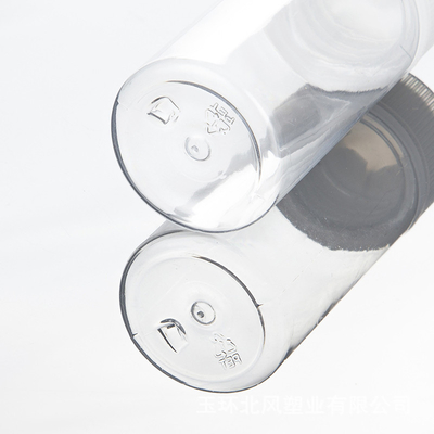 Botol cair E transparan bulat anti anak dengan logo dan warna cetak yang disesuaikan