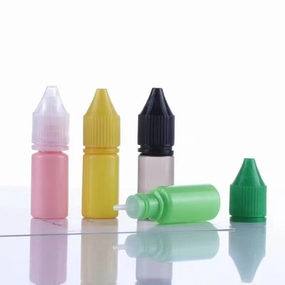 Botol cair E transparan bulat anti anak dengan logo dan warna cetak yang disesuaikan