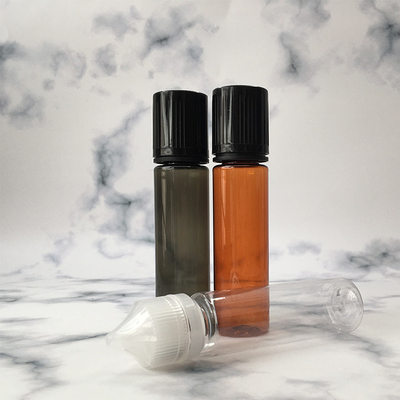 Disesuaikan transparan PET Screw Cap E Botol Cairan / Botol dropper Cairan Dalam berbagai kapasitas