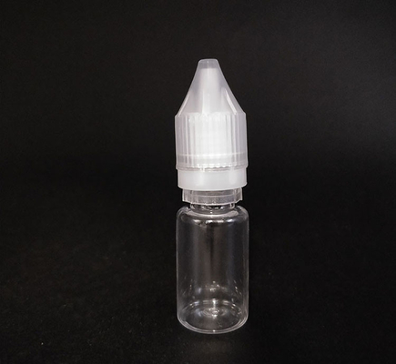 Botol Cairan Bulat E yang Aman untuk Anak dengan Pencetakan Khusus Kemasan Cap Sekrup Transparan dalam berbagai kapasitas
