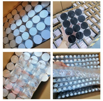 Kontainer toples plastik yang dapat disesuaikan dengan tutup penyegelan aluminium untuk penyimpanan transparan