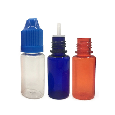Botol cair PET E transparan 10ml 15ml 30ml 60ml 80ml 100ml dengan Logo Disesuaikan Screen Printing