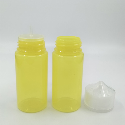 Disesuaikan PET transparan E Botol Cairan Childproof Screw Cap Berbagai kapasitas