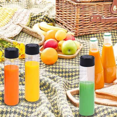 Botol teh susu bebas BPA dengan sekrup di tutup Bentuk bulat persegi dan pegangan yang nyaman
