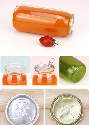 Bottle Susu Teh Plastik Terisolasi Lempeng Bulat Kuadrat Bulat Jelas Sekrup di Tutup 120ml 250ml 350ml 500ml