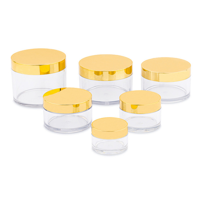 Disesuaikan Clear Cosmetic Jar Set Berbagai Ukuran Untuk Makeup Skincare Tekanan Sensitif Seal