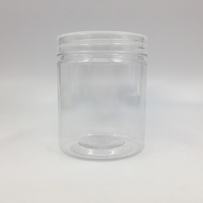 Kontainer toples plastik yang dapat disesuaikan dengan logo dan pilihan tutup yang dicetak