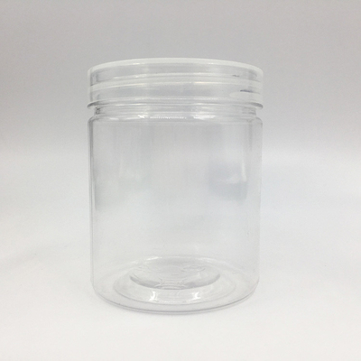 Kontainer toples plastik yang dapat disesuaikan dengan logo dan pilihan tutup yang dicetak