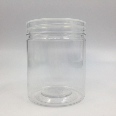 Kontainer toples plastik yang dapat disesuaikan dengan logo dan pilihan tutup yang dicetak