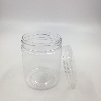 Kontainer toples plastik yang dapat disesuaikan dengan logo dan pilihan tutup yang dicetak