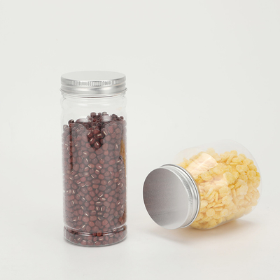 Kontainer Botol Plastik Transparan dengan Tutup Aluminium untuk Kemasan Farmasi
