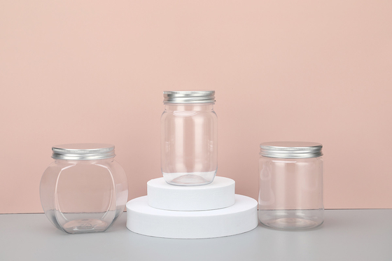 Kontainer Botol Plastik dengan Tutup dengan Logo yang Dapat Disesuaikan