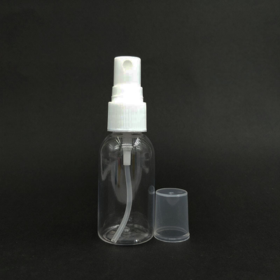Botol Semprotan Kabut Bening 30ml Unc PET Plastik Kosong yang Bisa Diisi Kembali Dengan Tutup Hitam Putih