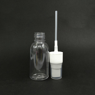 Botol Semprotan Kabut Bening 30ml Unc PET Plastik Kosong yang Bisa Diisi Kembali Dengan Tutup Hitam Putih