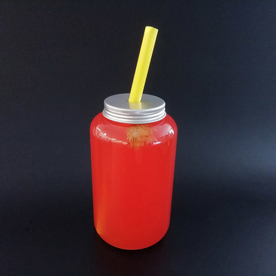 Botol teh susu persegi tahan kebocoran dengan sekrup di tutup dan pegangan ergonomis