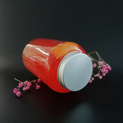 Botol teh susu persegi tahan kebocoran dengan sekrup di tutup dan pegangan ergonomis
