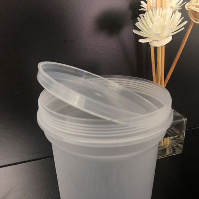 Square 0.5kg gelembung teh jugs dengan sekrup di tutup dan pegangan