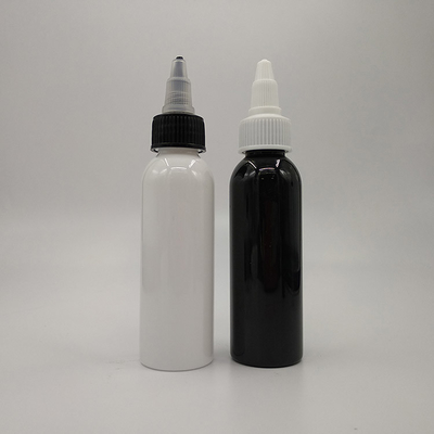 5000pcs Custom Logo permukaan halus jelas Hitam Dropper Dispenser Botol Dengan Screw Cap