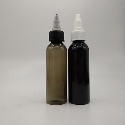 5000pcs Custom Logo permukaan halus jelas Hitam Dropper Dispenser Botol Dengan Screw Cap