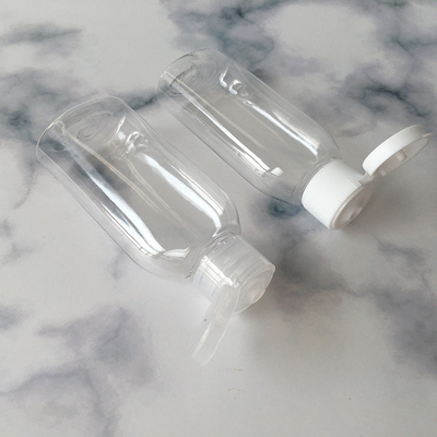 47mm Diameter 25.7g Botol Pompa PET Bulat dengan 24mm 410 Pink Screw Cap untuk Kosmetik