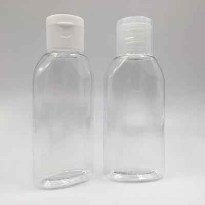 47mm Diameter 25.7g Botol Pompa PET Bulat dengan 24mm 410 Pink Screw Cap untuk Kosmetik