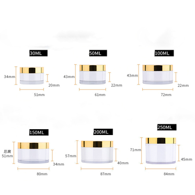 10ml-150ml Plastik bening Botol Krim Bulat Dengan Tekanan Sensitif Gasket