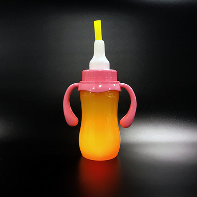 Botol Teh Susu Plastik Berwarna-warni dengan Proof Leak dan Desain Terisolasi