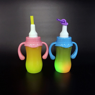 Botol Teh Susu Plastik Berwarna-warni dengan Proof Leak dan Desain Terisolasi
