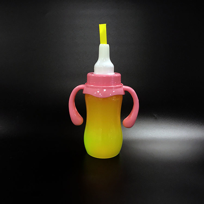 Botol Teh Susu Plastik Berwarna-warni dengan Proof Leak dan Desain Terisolasi