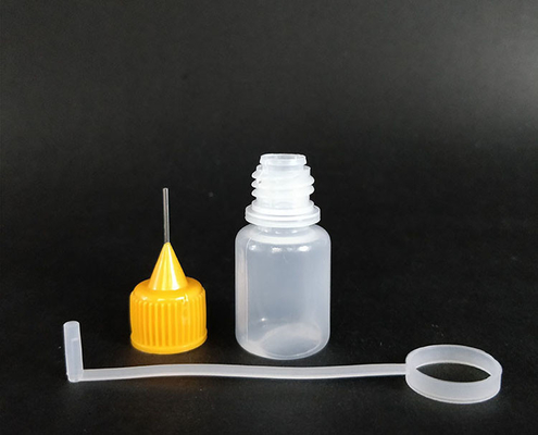 Botol Dropper Cairan Plastik dengan Tutup Sekrup yang Elegan Dengan Permukaan Lurus