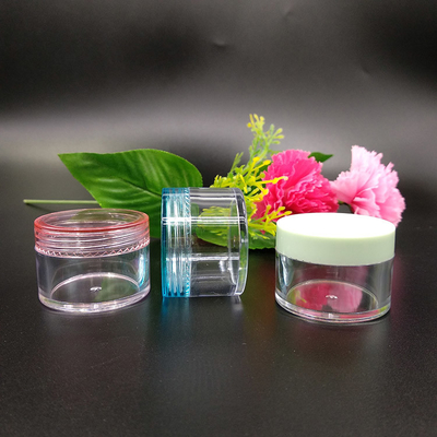 Kontainer kosmetik plastik halus transparan dengan gasket sensitif tekanan