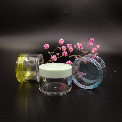 Kontainer kosmetik plastik halus transparan dengan gasket sensitif tekanan