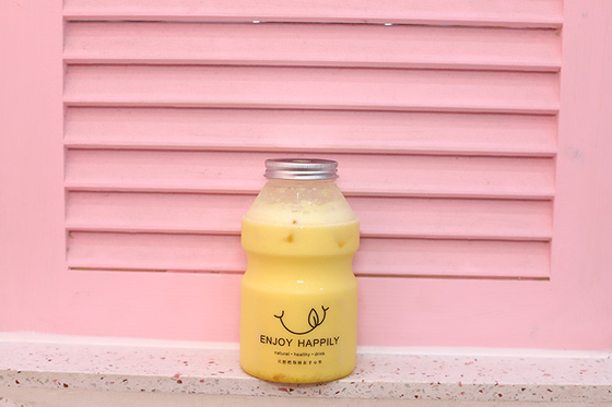 Digunakan Lagi Double Wall Square Cafe Transparan Boba Cup Bulat Jelas 500ml Jus Teh Cup Dengan Jerami