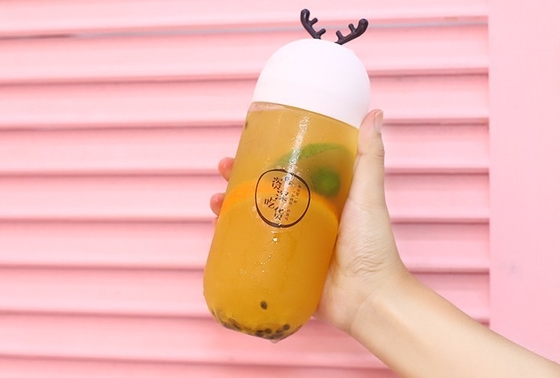 Botol Teh Susu Berkapasitas Tinggi Dengan Tutup
