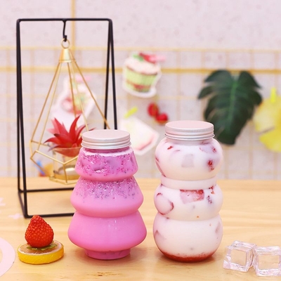 Pot teh susu plastik tahan kebocoran dengan sekrup di tutup