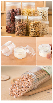 Kontainer plastik bening / Kontainer toples plastik dengan segel sensitif tekanan