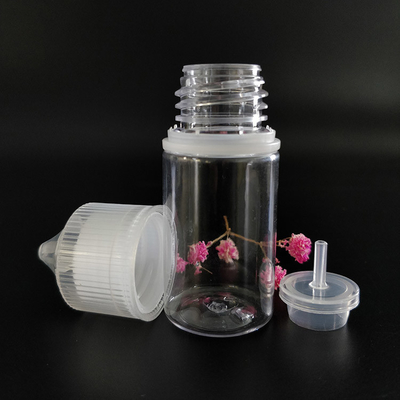 Childproof PET Plastic E Liquid Bottle Square untuk pencampuran jus E yang akurat