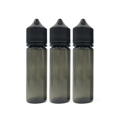 Kapasitas PET Custom dicetak E botol cair Bulat Childproof