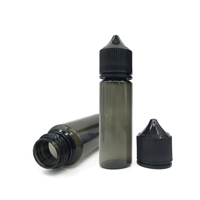 Kapasitas PET Custom dicetak E botol cair Bulat Childproof