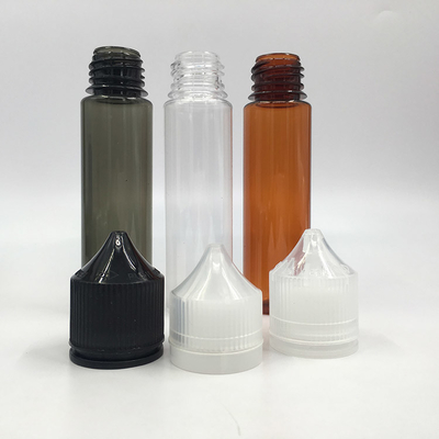 Disesuaikan Childproof transparan botol cair E / botol dropper cair dengan pencetakan